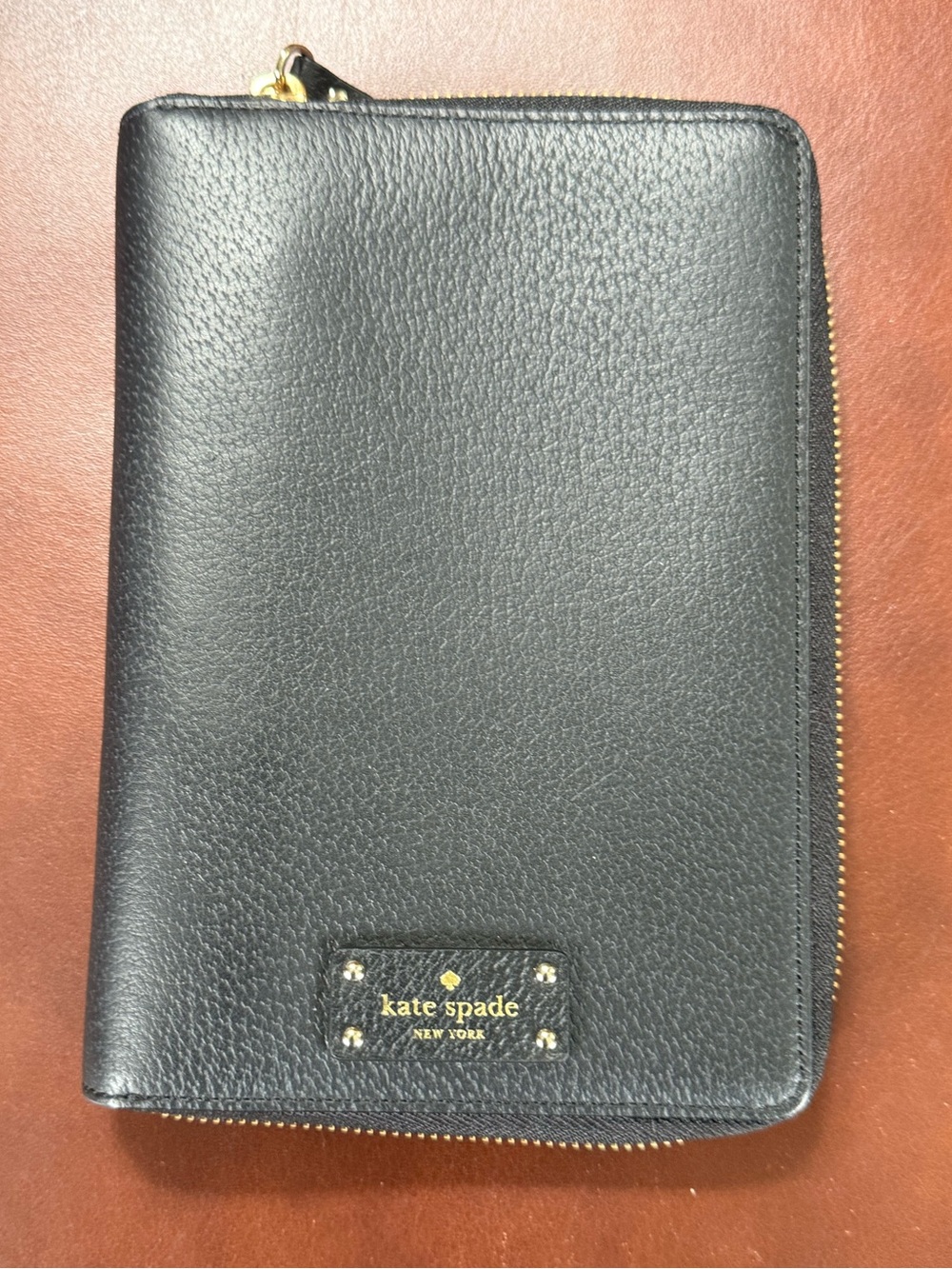 Kate Spade Black Leather Agenda Organizer